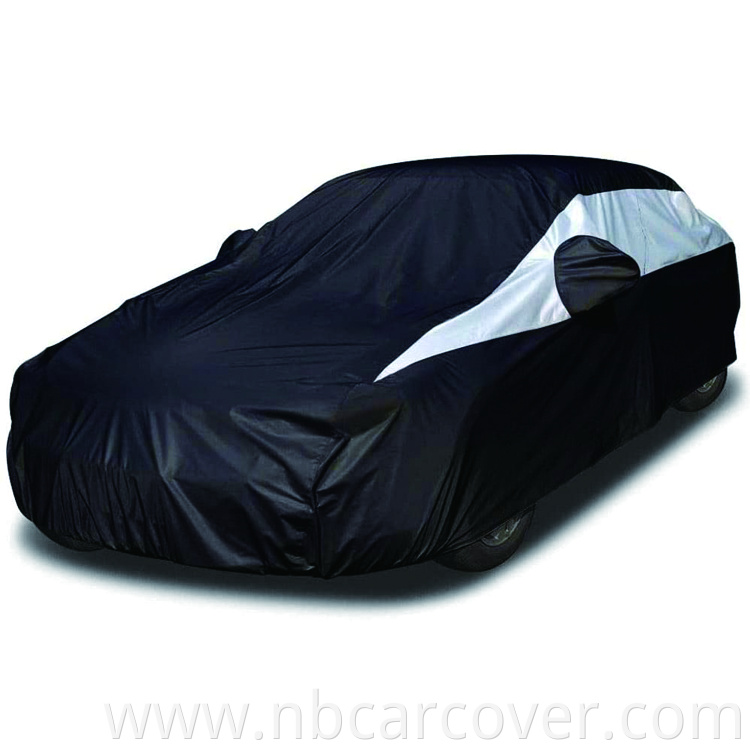 Garage parking use non-abrasive sun proof polyester fabric full-size hail protector car cover automobile